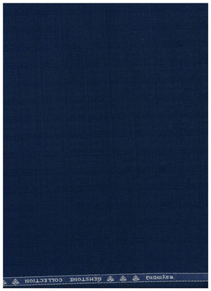 Royal blue Raymond Poly viscose trousers fabric swatch showing smooth, lightweight material with subtle texture for tailored clothing.