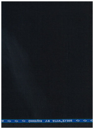 Raymond Polywool suit fabric in charcoal grey, wool blend, showing a close-up of the textured wool blend material.
