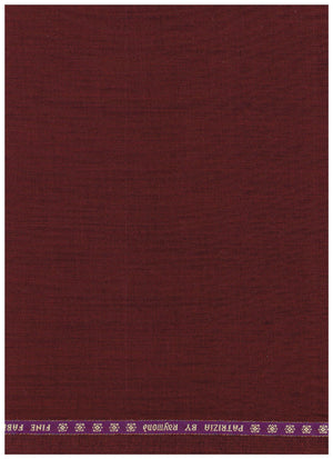 Red Raymond Luxurious Unstitched Polywool trousers and suiting fabric, showcasing the textured textile and vibrant color.