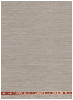 Raymond ivory poly wool trousers fabric with a smooth, premium wool blend texture, suitable for tailored formal wear.