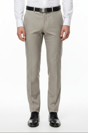 Ivory Raymond Luxurious Unstitched Polywool Trousers Fabric, ideal for custom tailoring and stylish formal wear.