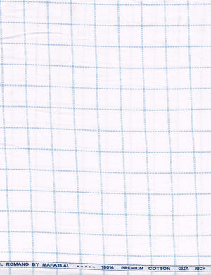 Grid pattern on fabric with visible brand name