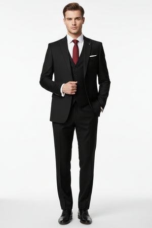 Raymond Polywool trousers and suiting fabric in English Green, showing the textured fabric with a tailored fit.