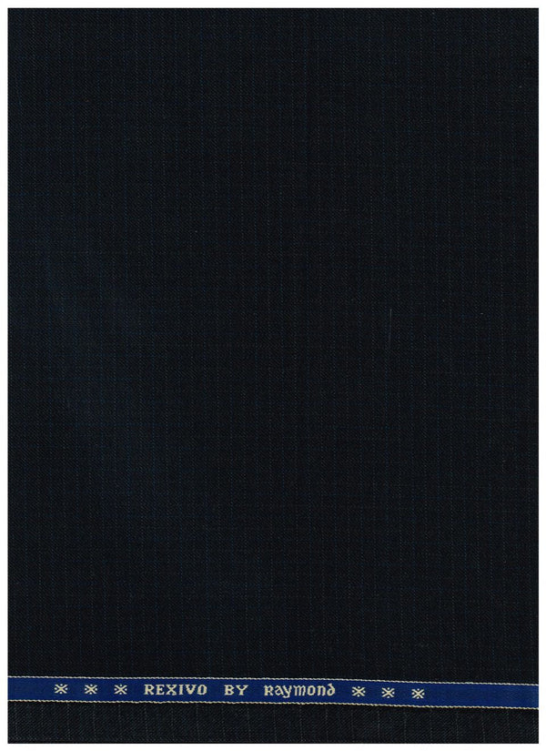 Black Raymond poly viscose suiting fabric with micro check pattern, ideal for tailored suits and formal wear.