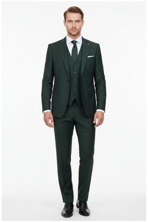 Raymond Luxurious Unstitched Polywool Trousers and Suiting Fabric in Green Spinach, super 100s wool blend material.