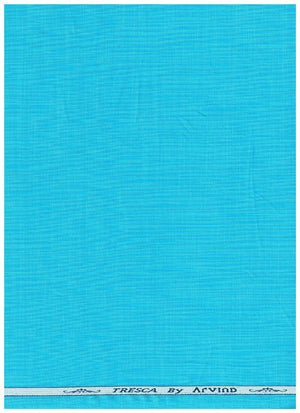 Blue Arvind Tresca Giza Cotton shirting fabric close-up showing smooth, high-quality textile texture.