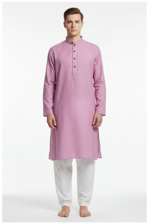 Purple Arvind Tresca cotton unstitched shirting fabric roll with woven texture and vibrant color.