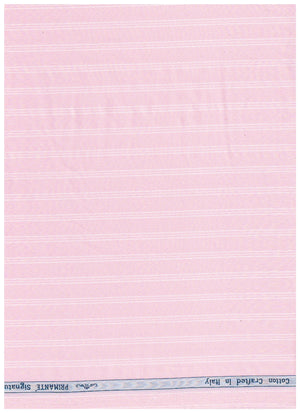 Pink Arvind cotton shirting fabric bolt with smooth texture and vibrant color, ideal for shirts and apparel.