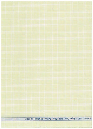 Arvind Tresca shirt made from Giza cotton in lemon yellow, showcasing the fabric texture and vibrant color.