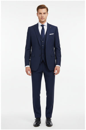 Raymond royal blue polywool trousers and suiting fabric, luxurious unstitched material for tailored suits and formal wear.