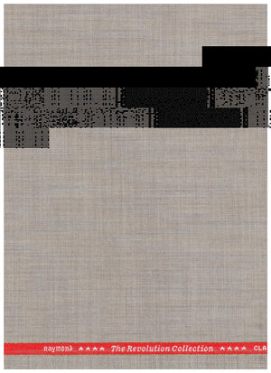 Beige Raymond unstitched poly wool trousers and suit fabric for tailoring, showing fabric texture and color details.
