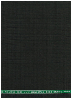 Green Raymond Polywool trousers and suiting fabric with a premium wool blend, displayed in a close-up shot.