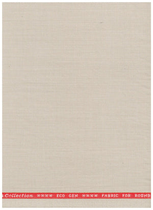 Ivory Raymond luxurious unstitched poly-wool trousers and suiting fabric, showing fabric texture and color details.