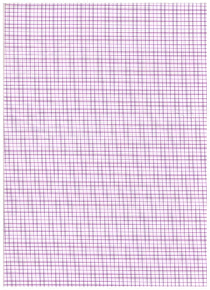 A square sheet of purple grid paper with fine intersecting lines on a white background.