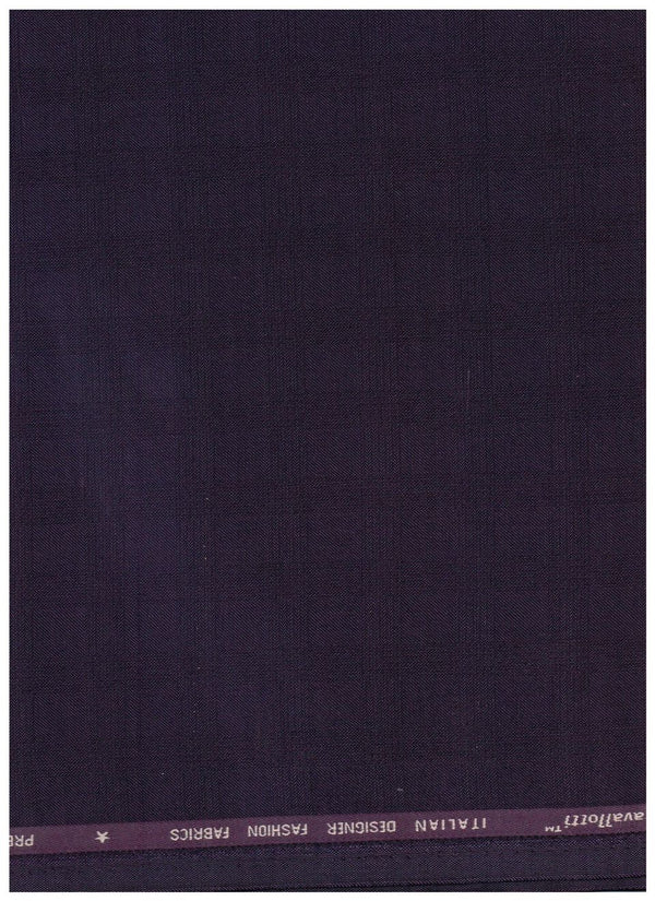 Mafatlal Poly Viscose Suiting pack with 2 purple and blue check trousers, 1.30 meters each, fabric for custom tailoring.