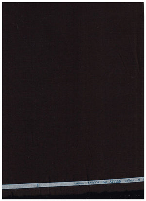 Brown Arvind Tresca Giza Cotton shirting fabric with a smooth, woven texture suitable for stylish shirts.