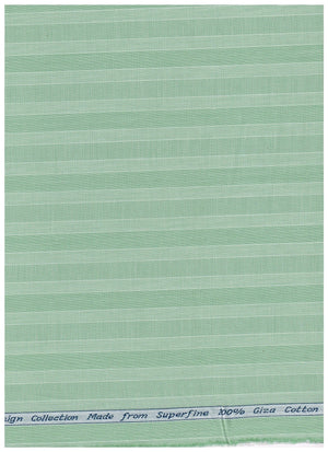 Sage green Tresca cotton shirting fabric by Arvind, unstitched luxurious cotton material for shirts or garments.