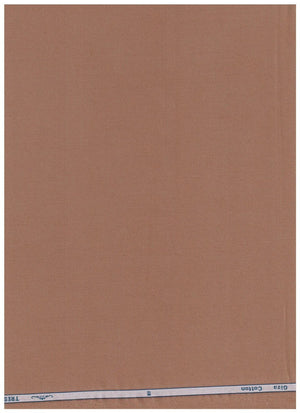 Arvind Zinia Giza Cotton Satin shirting fabric in saddle brown, smooth and luxurious textile with a satin finish.