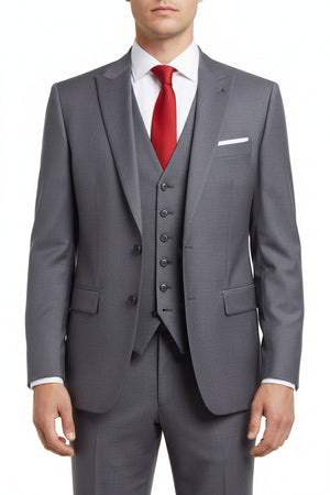 Lavender Raymond Polywool trousers and suiting fabric featuring a premium wool blend, displayed in close-up.