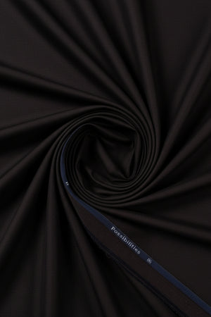 Brown Arvind Lycra stretchable trousers and suiting fabric, showcasing smooth, high-quality cotton and lycra blend material.