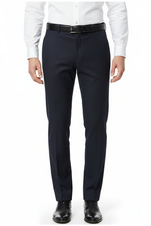 Black Arvind cotton Lycra stretchable trouser and suiting fabric, showing the textured woven material for tailoring and fashion.