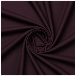 Raymond Terry Rayon Suiting Fabric in wine color, close-up of soft, smooth textile suitable for tailored suits and formal wear