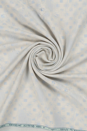 Golden Arvind Tresca cotton jacquard shirting fabric with intricate woven patterns, ideal for stylish unstitched shirts.