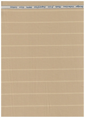 Arvind Beige Tan Tresca cotton Striped Shirting Fabric