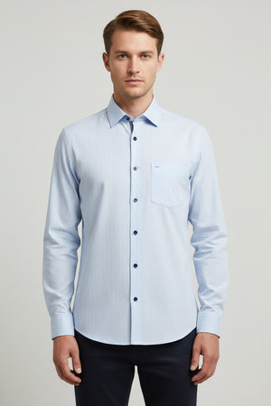 arvind cotton readymade shirt sky blue