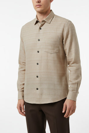 readymade arvind cotton shirt with Beige Tan