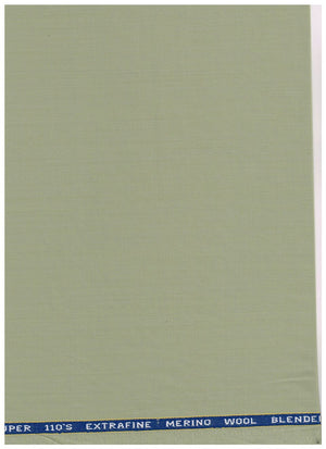 Georgia Gullini Italy Polywool Super 130’s trousers fabric in olive green, premium wool blend suiting material.