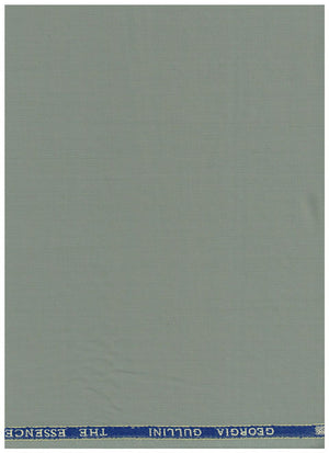 Georgia Gullini Italy Polywool Super 100’s fabric swatch in Laurel Green, showcasing premium wool blend suiting material.