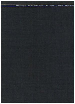 Georgia Gullini Italy shadow grey poly wool Super 130’s fabric for trousers and suiting, shown in close-up detail.