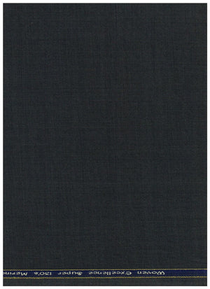 Georgia Gullini Italy Polywool Super 130’s trousers fabric in shadow grey, premium wool blend textile for tailored suits.
