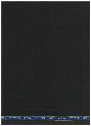 Georgia Gullini Italy Polywool Super 100’s trousers fabric in greenish grey, showing a close-up of the premium wool blend textile.