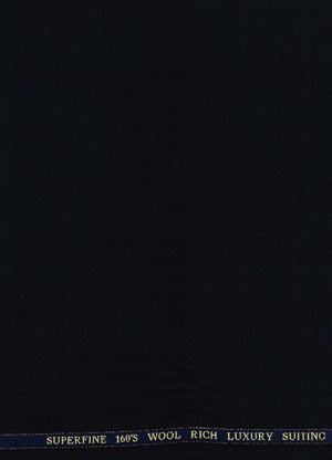 Georgio Gullini Black 160's Polywool suiting fabric