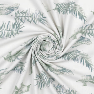 Green multicolor Arvind Tresca shirt fabric made of Giza cotton with digital print, showcasing vibrant design and soft texture.