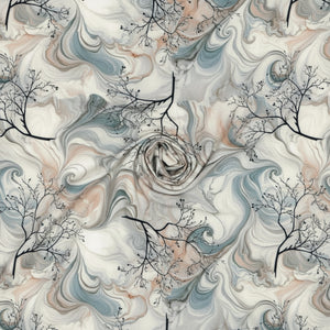 Cream and multicolor Arvind Tresca Giza cotton shirt fabric with digital print pattern on soft cotton material.