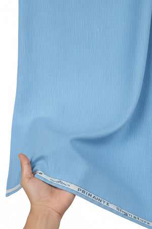 arvind linen tensil shirt fabric sky blue hand feel