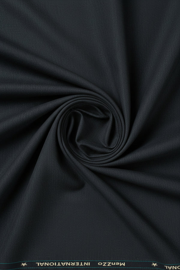 Grey Mafatlal Poly Wool Suiting Fabric with a smooth wool blend texture, ideal for tailored suits and formal wear.