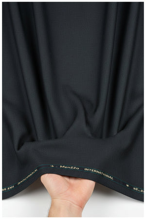 Gray Mafatlal unstitched poly wool trouser and suiting fabric, showing the textured woven material for tailoring or fashion use.