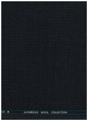 Grey Mafatlal unstitched poly wool trouser and suiting fabric, showing the textured fabric pattern and color detail.