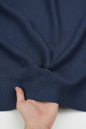 Navy blue fabric texture swatch