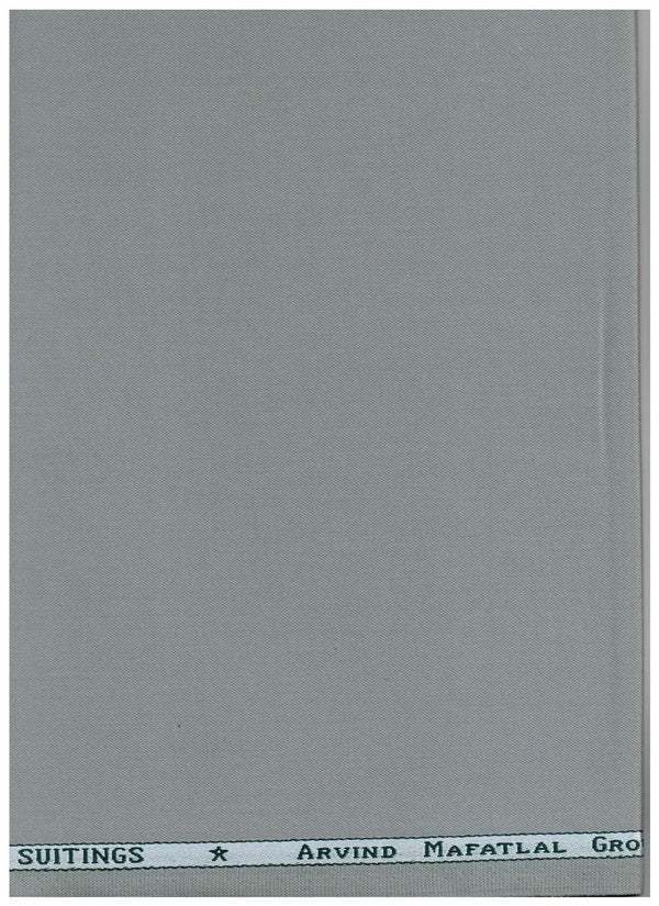 Mafatlal poly viscose suit fabric in light grey, dark brown, and maroon, 3-trouser pack, close-up of fabric texture.