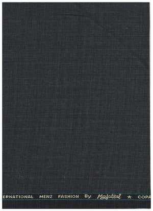 Grey Mafatlal unstitched poly wool trouser and suiting fabric shown in the image.