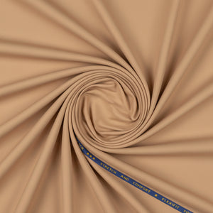 Brown fabric with a visible brand label at the top