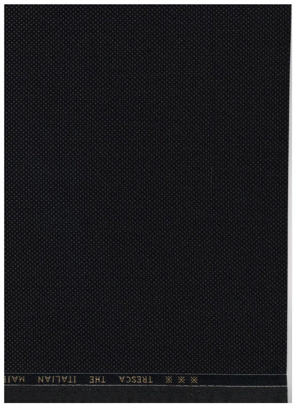 ARVIND terry rayon suit fabric in black and khaki, 1.30 meters each, ideal for trousers, shown in a close-up fabric image.