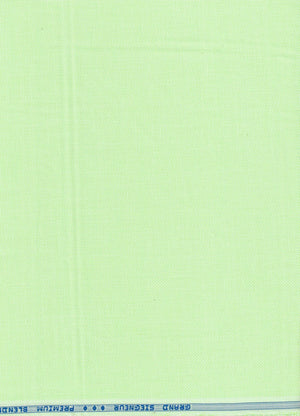 Green Arvind unstitched PC shirting fabric shown in a close-up image with fabric texture and detailed weave pattern.
