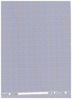 Lavender digital print Pee Gee Cotton Shirting Fabric, close-up of soft, smooth cotton material with floral design.