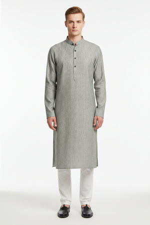 Readymade printed kurta olive green